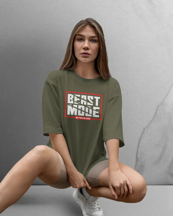 Power Beast Mode T-shirt Oversized