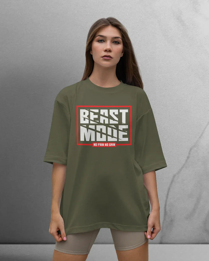 Power Beast Mode T-shirt Oversized