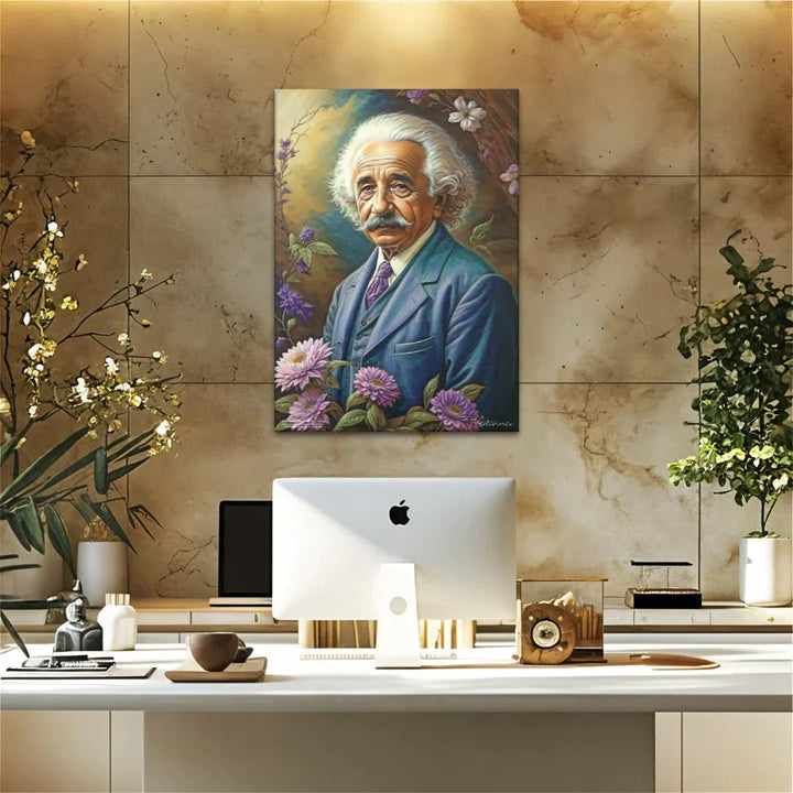 Albert Einstein - Floral - Motivinci