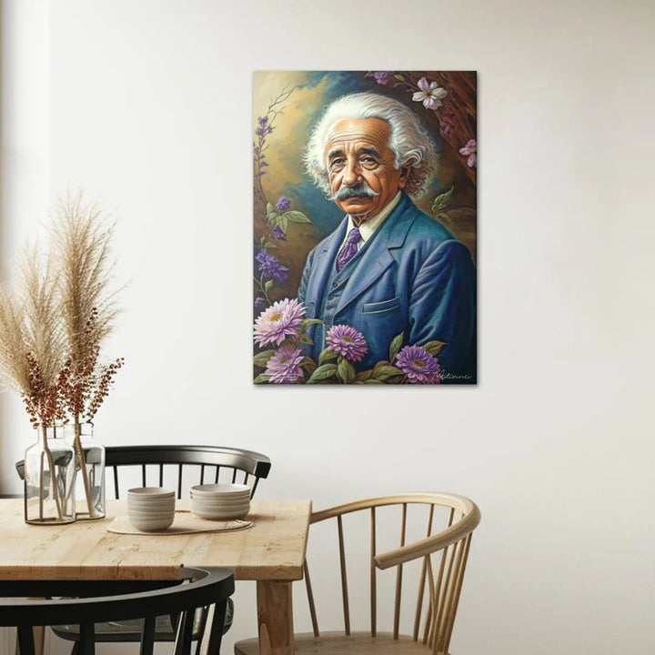 Albert Einstein - Floral - Motivinci